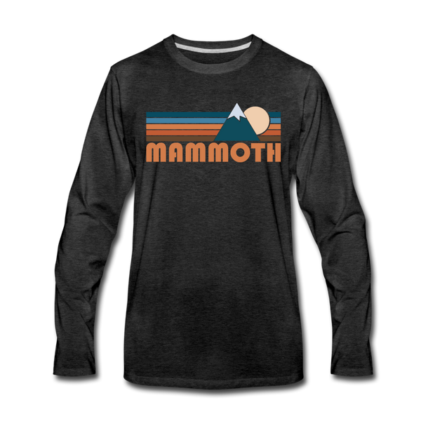 Mammoth, California Long Sleeve T-Shirt - Retro Mountain Unisex Mammoth Long Sleeve Shirt - charcoal gray