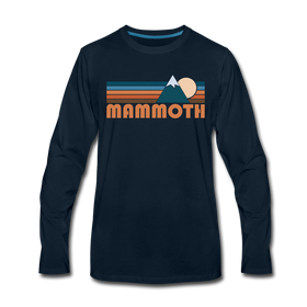 Mammoth, California Long Sleeve T-Shirt - Retro Mountain Unisex Mammoth Long Sleeve Shirt - deep navy