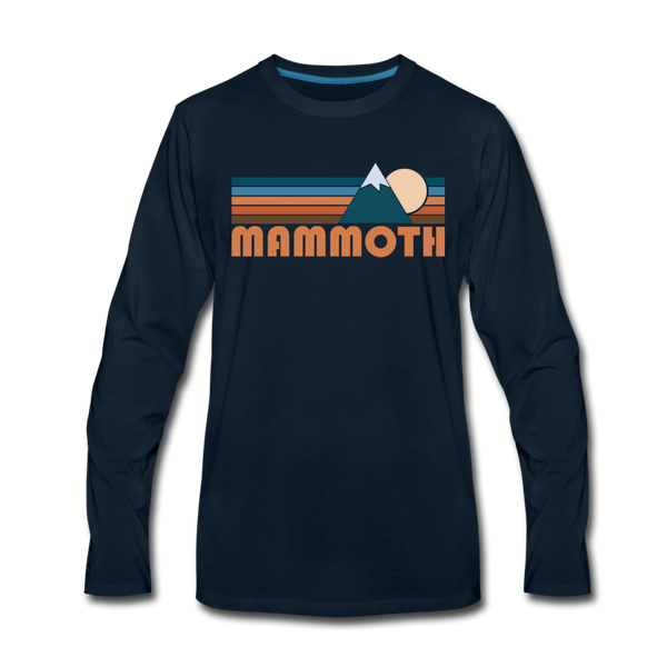 Mammoth, California Long Sleeve T-Shirt - Retro Mountain Unisex Mammoth Long Sleeve Shirt - deep navy