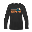 Sun Valley, Idaho Long Sleeve T-Shirt - Retro Mountain Unisex Sun Valley Long Sleeve Shirt - black
