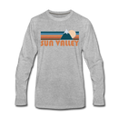 Sun Valley, Idaho Long Sleeve T-Shirt - Retro Mountain Unisex Sun Valley Long Sleeve Shirt - heather gray