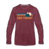Sun Valley, Idaho Long Sleeve T-Shirt - Retro Mountain Unisex Sun Valley Long Sleeve Shirt - heather burgundy