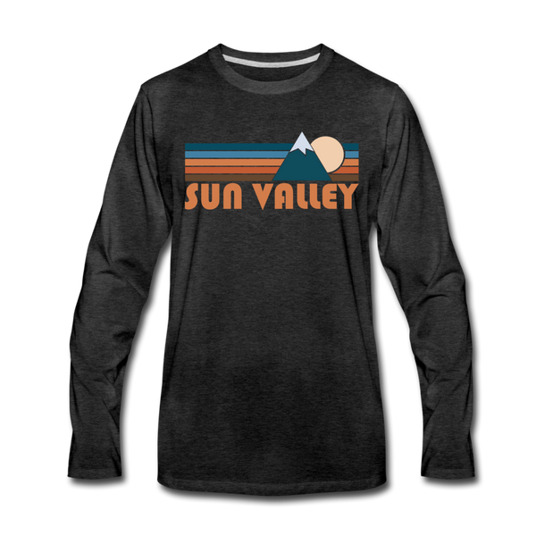 Sun Valley, Idaho Long Sleeve T-Shirt - Retro Mountain Unisex Sun Valley Long Sleeve Shirt - charcoal gray