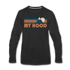 Mount Hood, Oregon Long Sleeve T-Shirt - Retro Mountain Unisex Mount Hood Long Sleeve Shirt - black