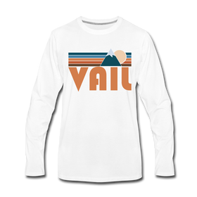Vail, Colorado Long Sleeve T-Shirt - Retro Mountain Unisex Vail Long Sleeve Shirt - white