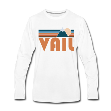 Vail, Colorado Long Sleeve T-Shirt - Retro Mountain Unisex Vail Long Sleeve Shirt - white