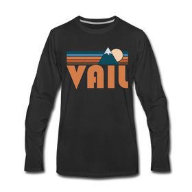 Vail, Colorado Long Sleeve T-Shirt - Retro Mountain Unisex Vail Long Sleeve Shirt - black