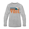 Vail, Colorado Long Sleeve T-Shirt - Retro Mountain Unisex Vail Long Sleeve Shirt - heather gray