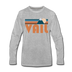 Vail, Colorado Long Sleeve T-Shirt - Retro Mountain Unisex Vail Long Sleeve Shirt - heather gray