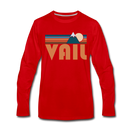 Vail, Colorado Long Sleeve T-Shirt - Retro Mountain Unisex Vail Long Sleeve Shirt - red