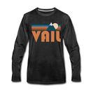 Vail, Colorado Long Sleeve T-Shirt - Retro Mountain Unisex Vail Long Sleeve Shirt - charcoal gray
