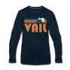 Vail, Colorado Long Sleeve T-Shirt - Retro Mountain Unisex Vail Long Sleeve Shirt - deep navy