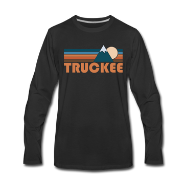 Truckee, California Long Sleeve T-Shirt - Retro Mountain Unisex Truckee Long Sleeve Shirt - black