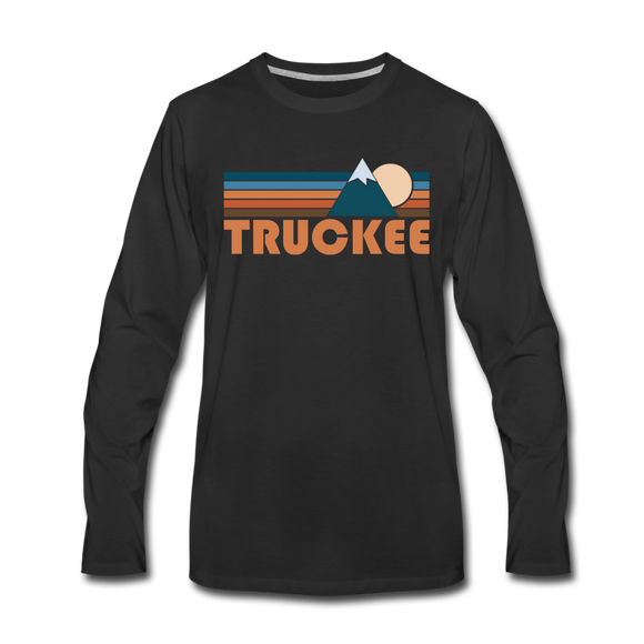 Truckee, California Long Sleeve T-Shirt - Retro Mountain Unisex Truckee Long Sleeve Shirt - black