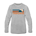 Truckee, California Long Sleeve T-Shirt - Retro Mountain Unisex Truckee Long Sleeve Shirt - heather gray