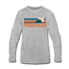 Truckee, California Long Sleeve T-Shirt - Retro Mountain Unisex Truckee Long Sleeve Shirt - heather gray