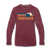 Truckee, California Long Sleeve T-Shirt - Retro Mountain Unisex Truckee Long Sleeve Shirt - heather burgundy
