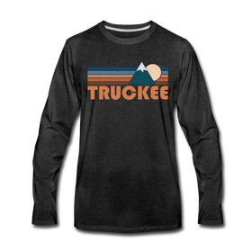 Truckee, California Long Sleeve T-Shirt - Retro Mountain Unisex Truckee Long Sleeve Shirt - charcoal gray