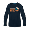 Truckee, California Long Sleeve T-Shirt - Retro Mountain Unisex Truckee Long Sleeve Shirt - deep navy