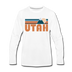 Utah Long Sleeve T-Shirt - Retro Mountain Unisex Utah Long Sleeve Shirt - white