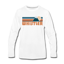 Whistler, Canada Long Sleeve T-Shirt - Retro Mountain Unisex Whistler Long Sleeve Shirt - white