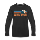 Whistler, Canada Long Sleeve T-Shirt - Retro Mountain Unisex Whistler Long Sleeve Shirt - black
