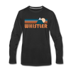 Whistler, Canada Long Sleeve T-Shirt - Retro Mountain Unisex Whistler Long Sleeve Shirt - black