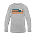 Whistler, Canada Long Sleeve T-Shirt - Retro Mountain Unisex Whistler Long Sleeve Shirt - heather gray