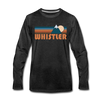Whistler, Canada Long Sleeve T-Shirt - Retro Mountain Unisex Whistler Long Sleeve Shirt - charcoal gray