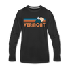 Vermont Long Sleeve T-Shirt - Retro Mountain Unisex Vermont Long Sleeve Shirt