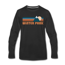 Winter Park, Colorado Long Sleeve T-Shirt - Retro Mountain Unisex Winter Park Long Sleeve Shirt - black