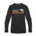 Winter Park, Colorado Long Sleeve T-Shirt - Retro Mountain Unisex Winter Park Long Sleeve Shirt - black