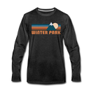 Winter Park, Colorado Long Sleeve T-Shirt - Retro Mountain Unisex Winter Park Long Sleeve Shirt - charcoal gray