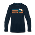 Winter Park, Colorado Long Sleeve T-Shirt - Retro Mountain Unisex Winter Park Long Sleeve Shirt - deep navy