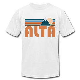 Alta, Utah T-Shirt - Retro Mountain Unisex Alta T Shirt - white