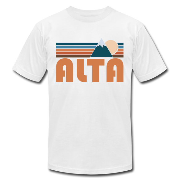 Alta, Utah T-Shirt - Retro Mountain Unisex Alta T Shirt - white