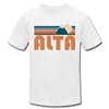 Alta, Utah T-Shirt - Retro Mountain Unisex Alta T Shirt - white
