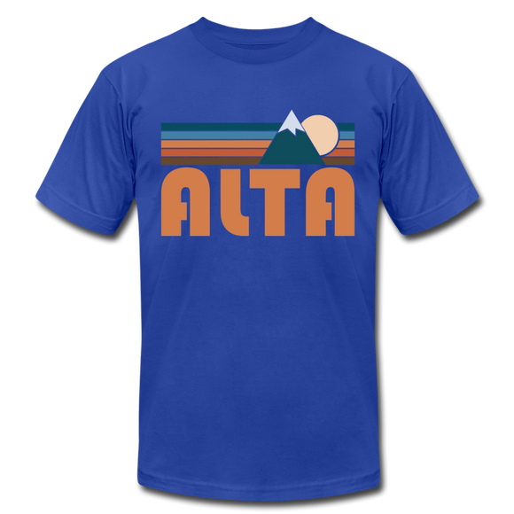 Alta, Utah T-Shirt - Retro Mountain Unisex Alta T Shirt - royal blue