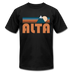 Alta, Utah T-Shirt - Retro Mountain Unisex Alta T Shirt - black