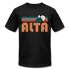 Alta, Utah T-Shirt - Retro Mountain Unisex Alta T Shirt - black