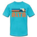 Alta, Utah T-Shirt - Retro Mountain Unisex Alta T Shirt - turquoise