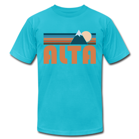 Alta, Utah T-Shirt - Retro Mountain Unisex Alta T Shirt - turquoise
