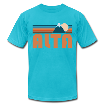 Alta, Utah T-Shirt - Retro Mountain Unisex Alta T Shirt - turquoise