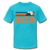 Alta, Utah T-Shirt - Retro Mountain Unisex Alta T Shirt - turquoise