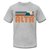 Alta, Utah T-Shirt - Retro Mountain Unisex Alta T Shirt - heather gray