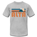 Alta, Utah T-Shirt - Retro Mountain Unisex Alta T Shirt - heather gray