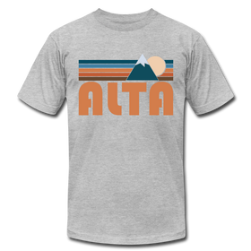 Alta, Utah T-Shirt - Retro Mountain Unisex Alta T Shirt - heather gray