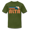 Alta, Utah T-Shirt - Retro Mountain Unisex Alta T Shirt - olive