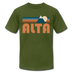 Alta, Utah T-Shirt - Retro Mountain Unisex Alta T Shirt - olive