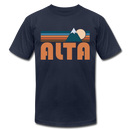 Alta, Utah T-Shirt - Retro Mountain Unisex Alta T Shirt - navy
